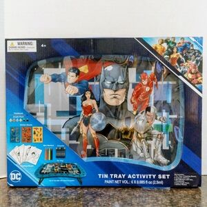 DC Comics Tin Tray Activity Set - Blue and Red